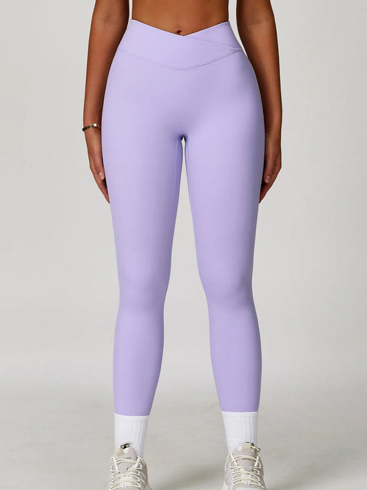 Power Petals Crossed High-Waist Leggings