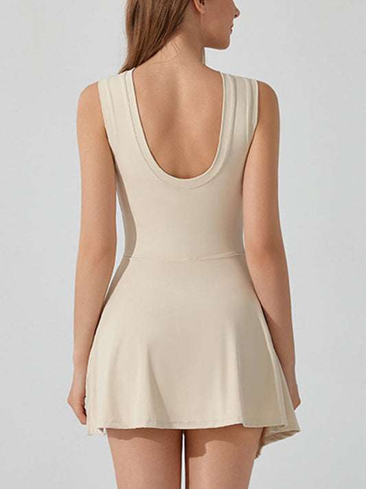Layered Look Tie-Detail Dress