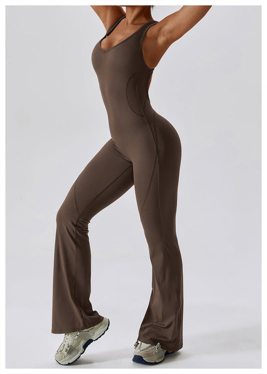 Sleeveless Flared Jumpsuit