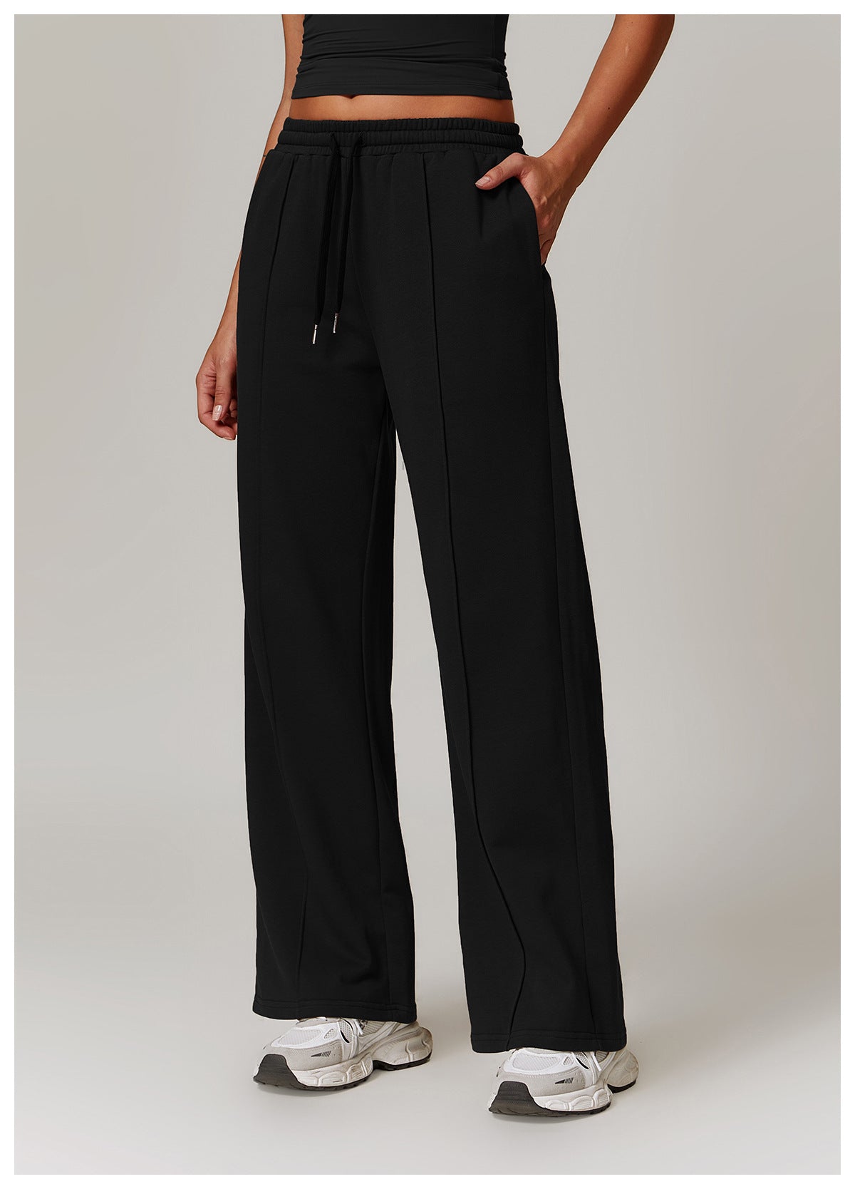 High-Waist Relaxed Straight Leg Joggers