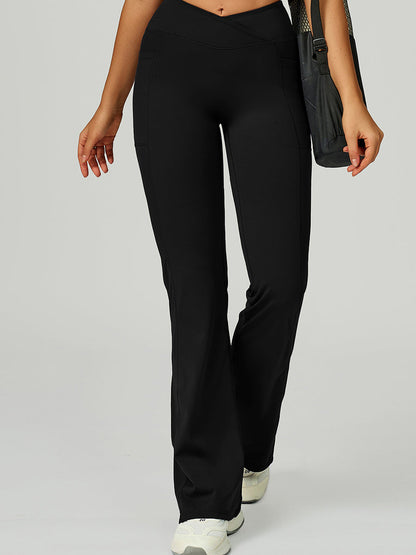 FlowLift Cross-Waist Flare Pants