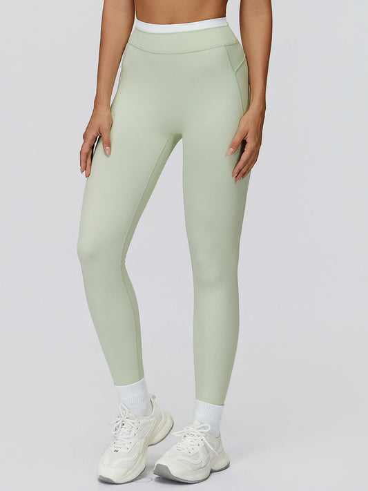 NakedFeel Contrast Ribbed Leggings