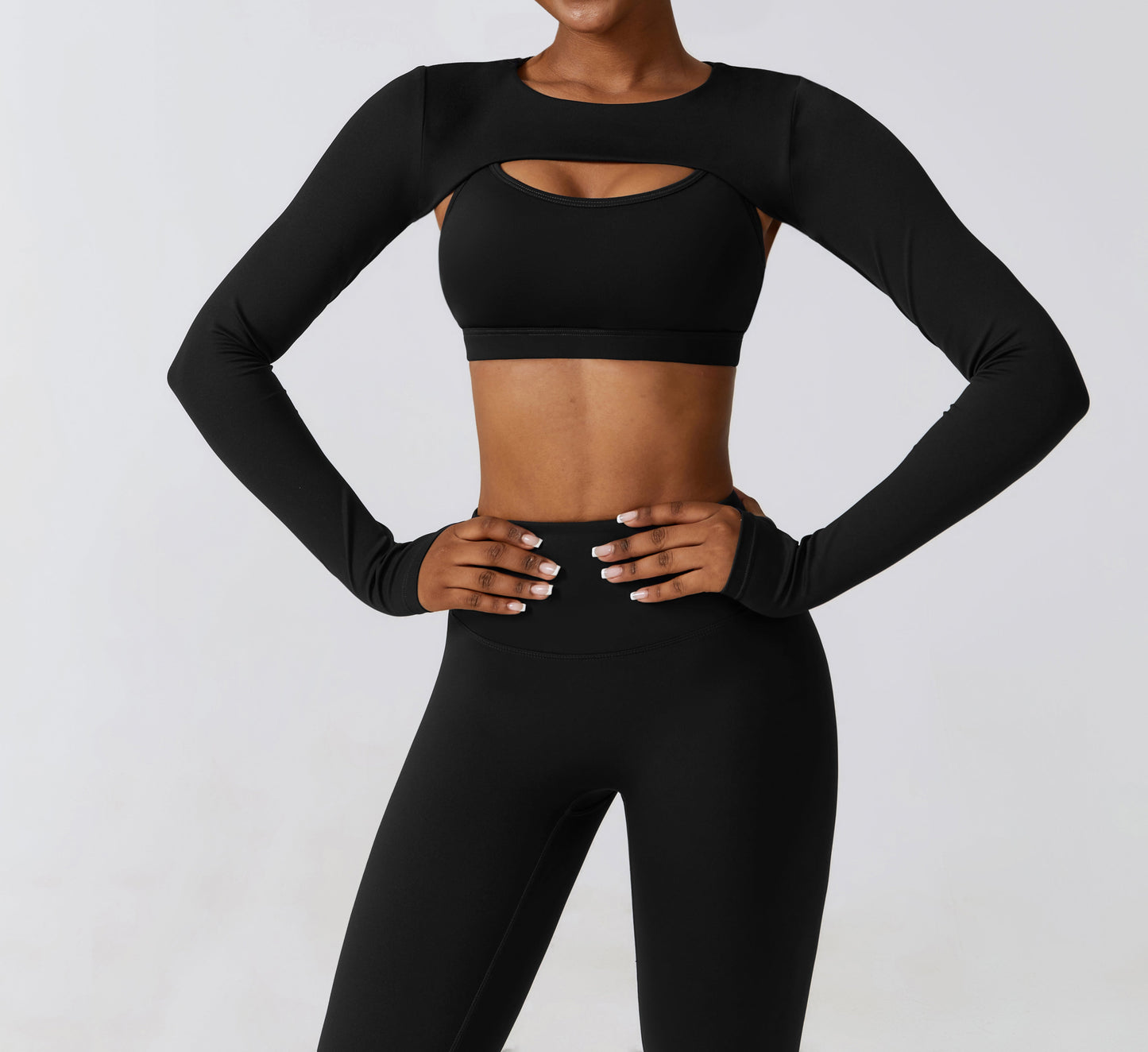 Three Piece Hot Set: Shrug, Bra and Leggings