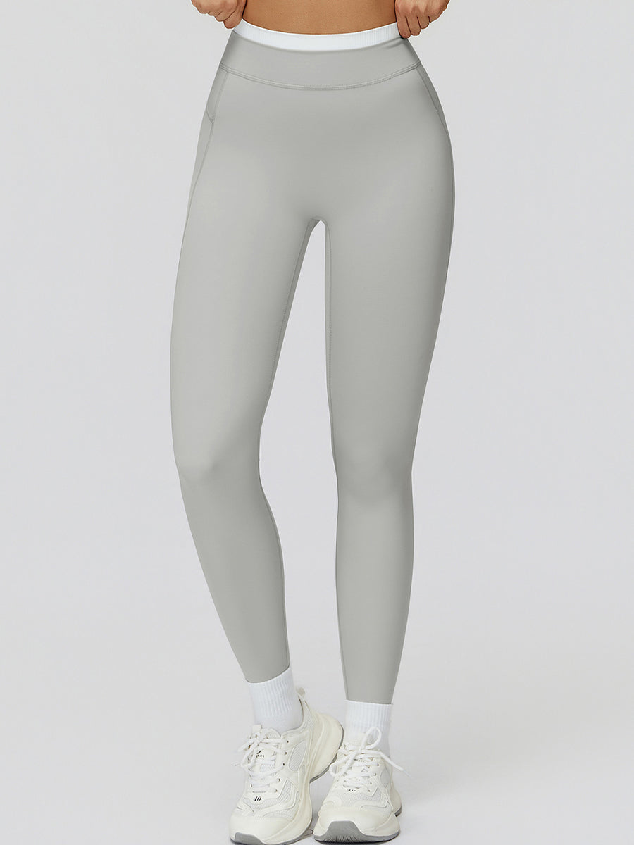 NakedFeel Contrast Ribbed Leggings