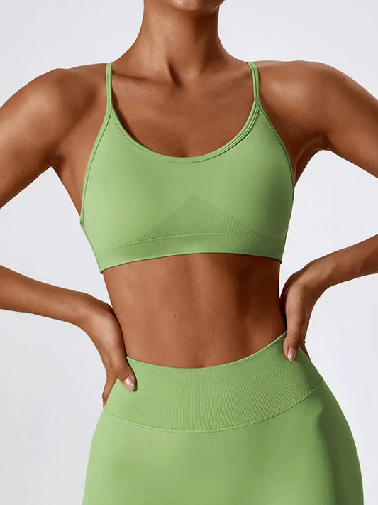Crossback Strappy Sports Bra