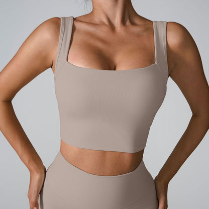 Hollow-Back Shockproof Sports Bra