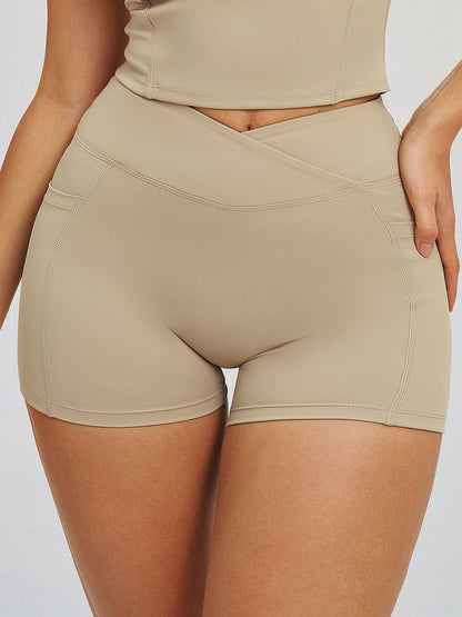 FlowLift Cross-Waist Flare Shorts