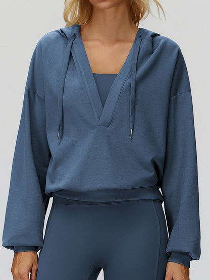 Oversized V-Neck Hoodie