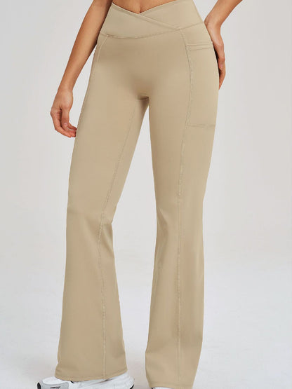 FlowLift Cross-Waist Flare Pants