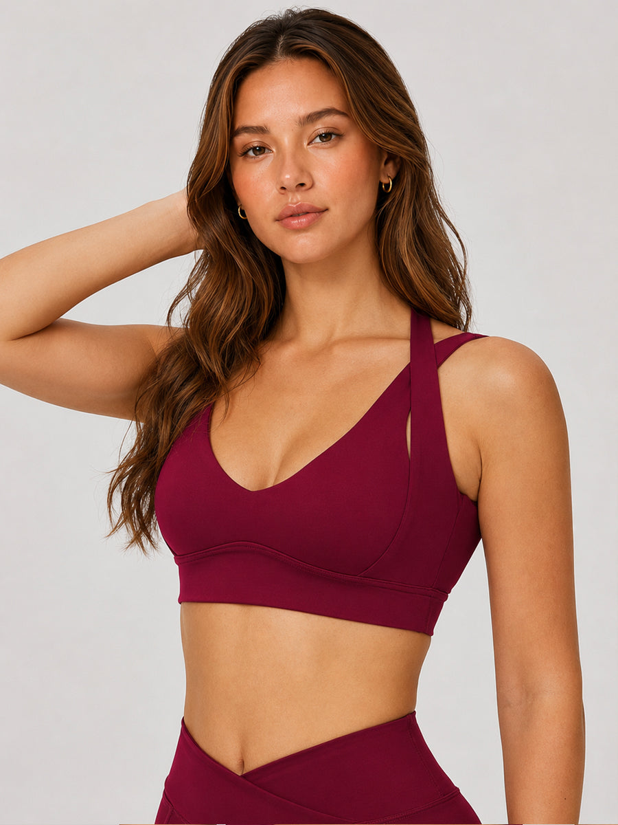 Sculpt Open-Back Yoga Bra