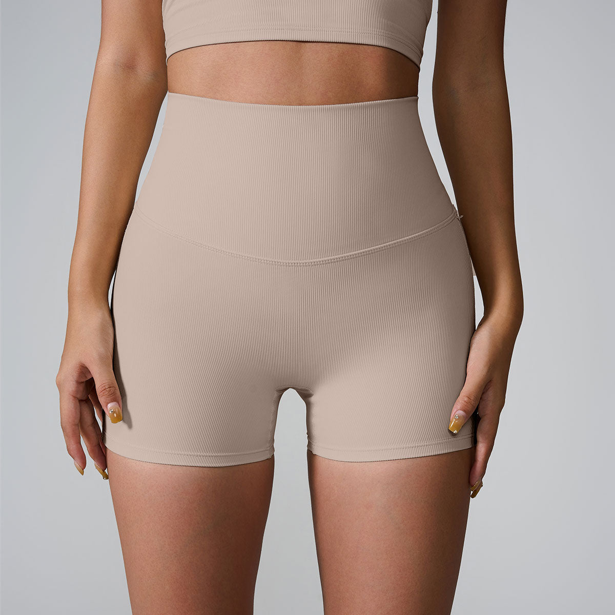Cross-Back High-Waist Shorts