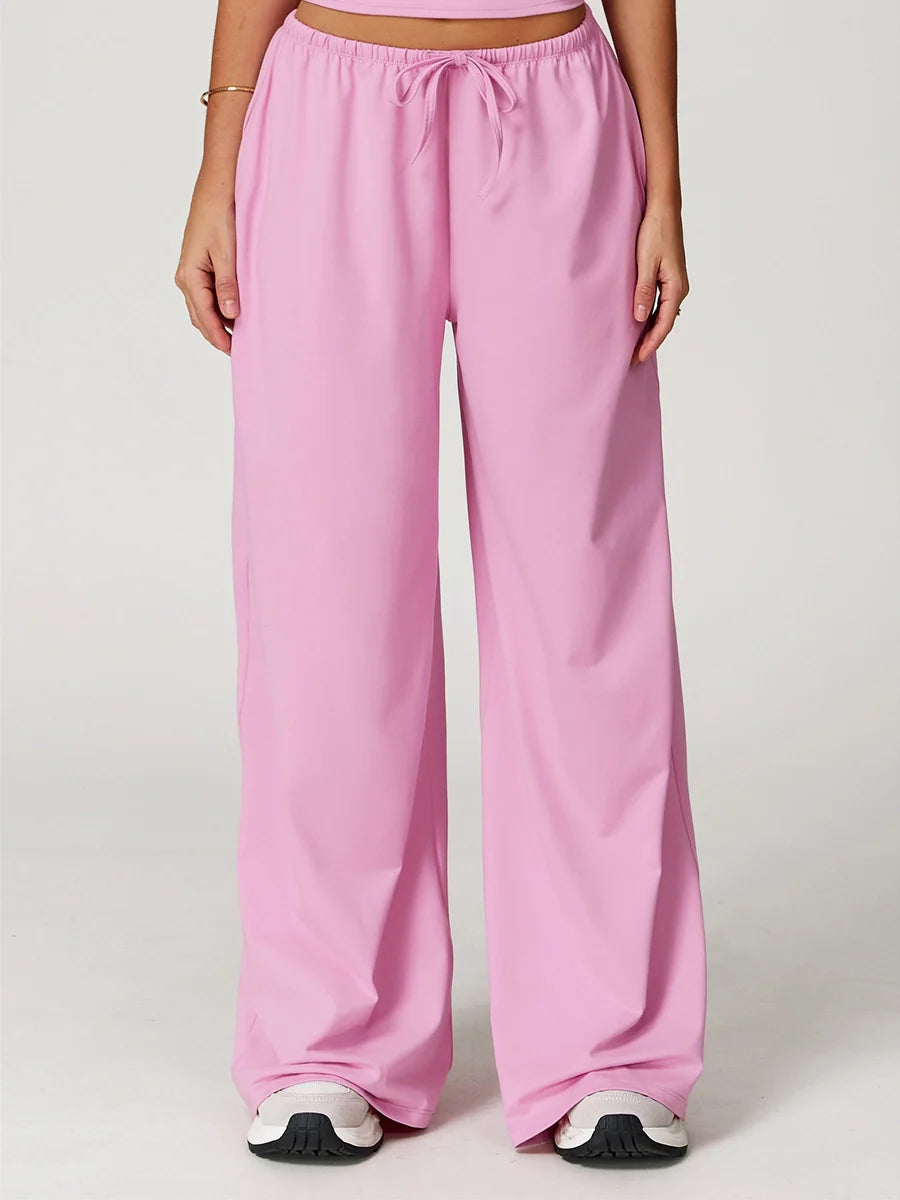 Pastel Soft Wide-Leg Lounge Pants