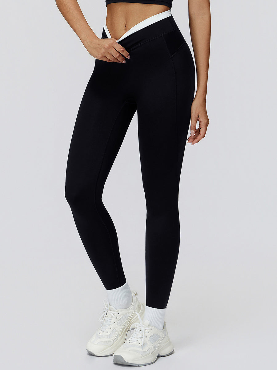 NakedFeel Contrast Ribbed Leggings