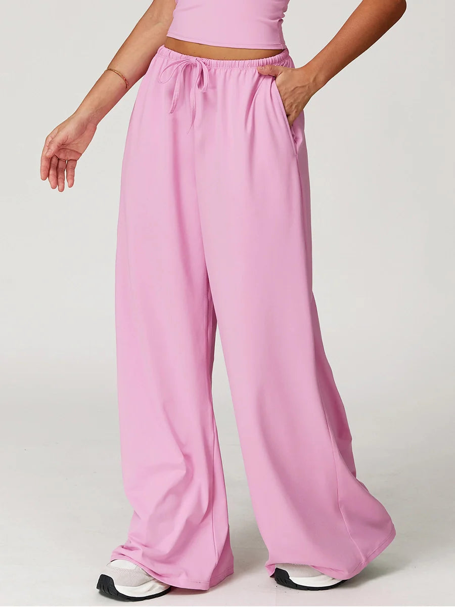 Pastel Soft Wide-Leg Lounge Pants