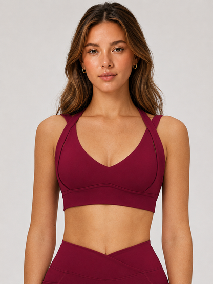 Sculpt Open-Back Yoga Bra