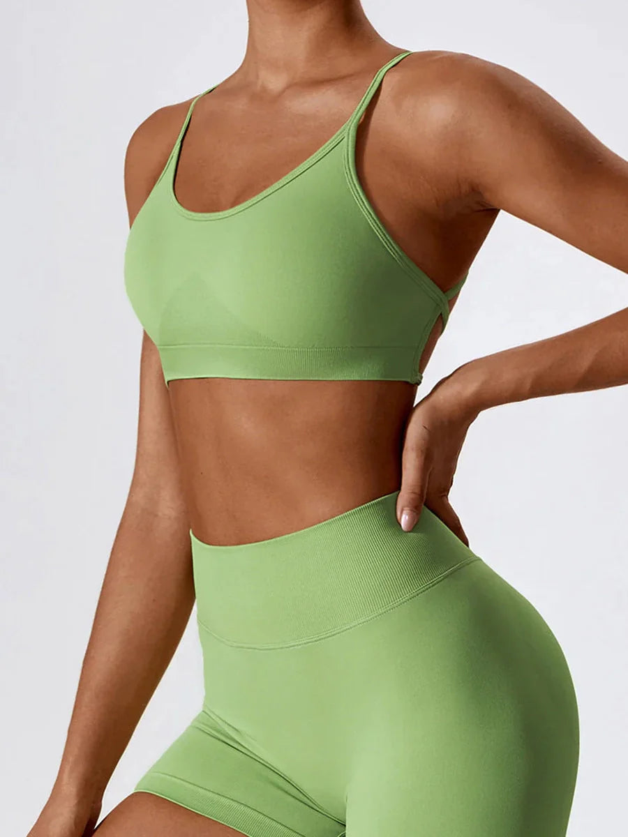 Crossback Strappy Sports Bra