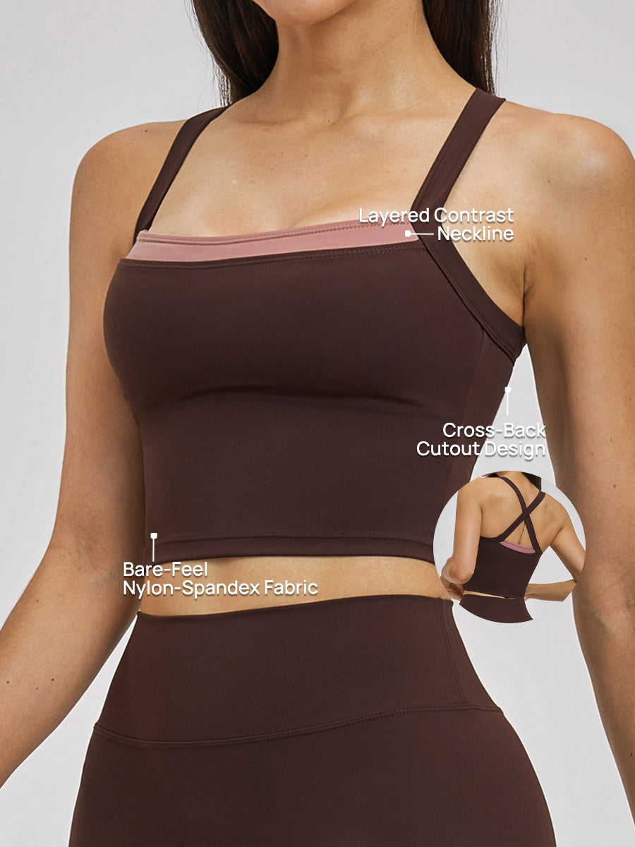 FlowSculpt Layered Bra Tank