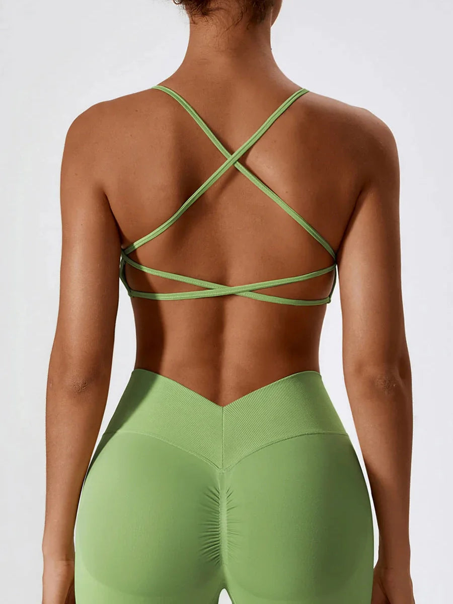 Crossback Strappy Sports Bra