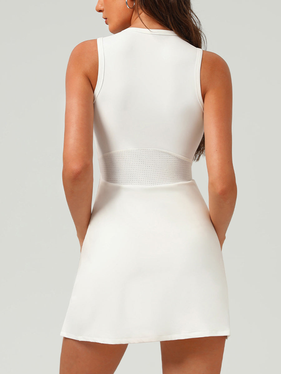 Sleek Zip-Up Tennis Dress