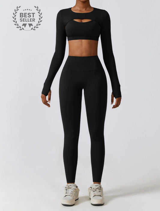 Three Piece Hot Set: Shrug, Bra and Leggings