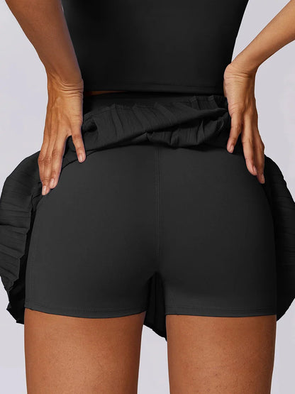Asymmetrical Pleated Tennis Skirt