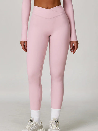 Power Petals Crossed High-Waist Leggings