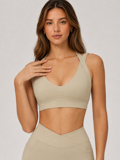 Sculpt Open-Back Yoga Bra
