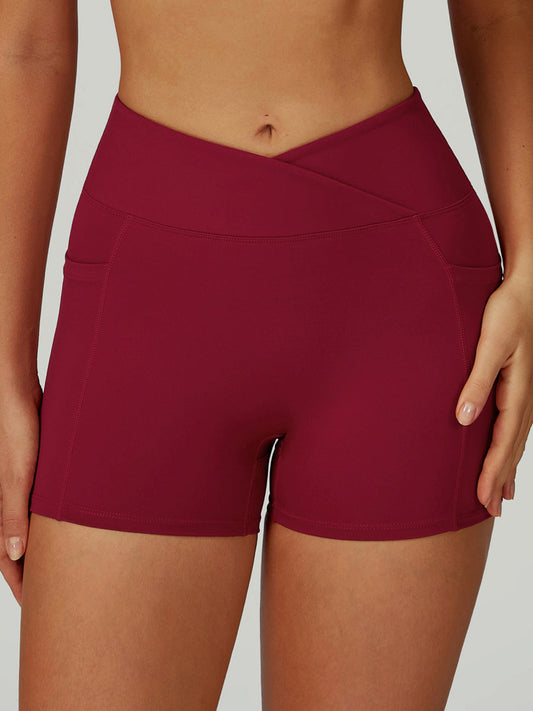 FlowLift Cross-Waist Flare Shorts