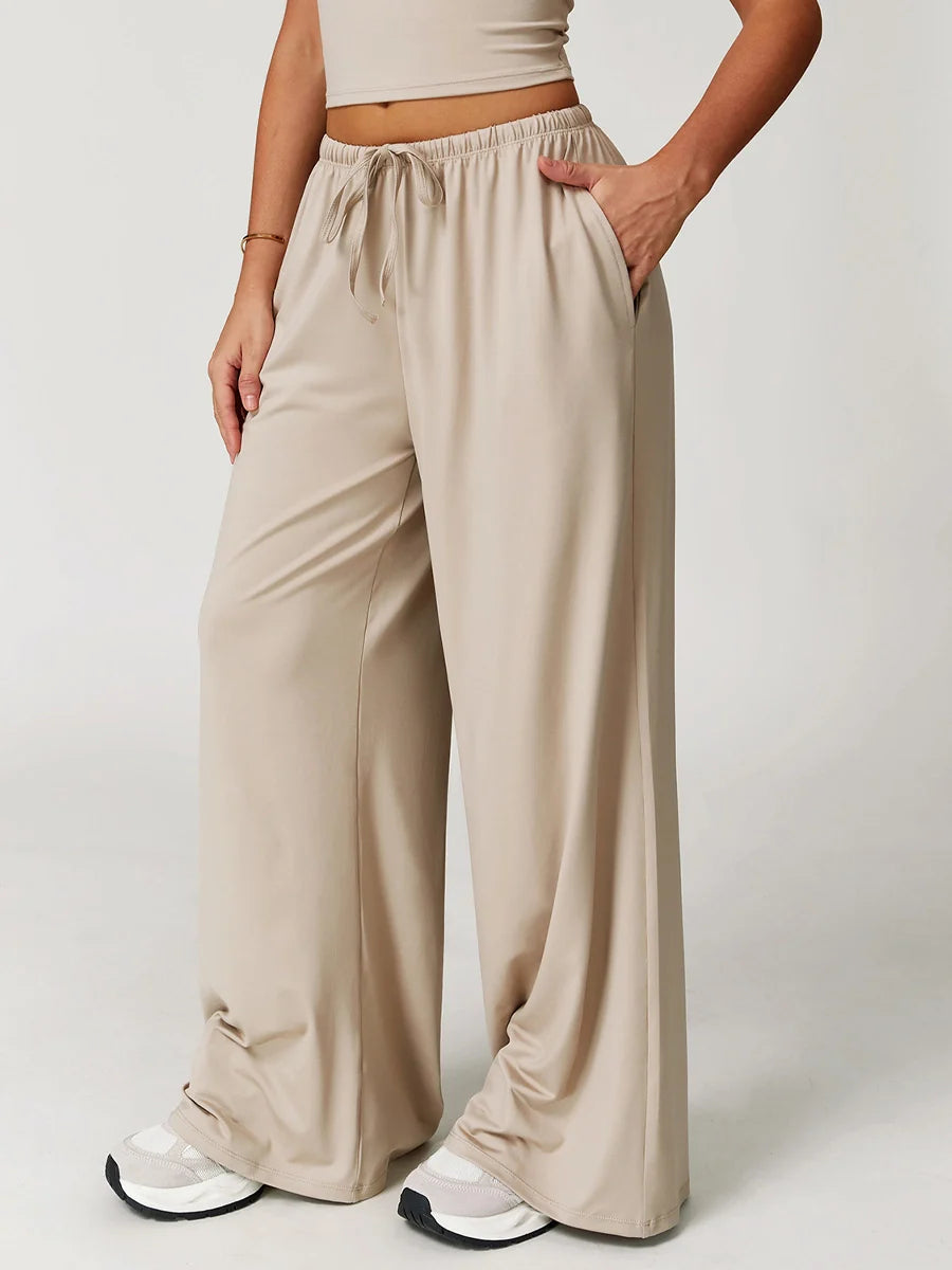 Pastel Soft Wide-Leg Lounge Pants
