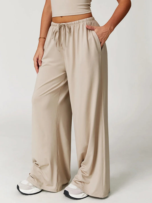 Pastel Soft Wide-Leg Lounge Pants