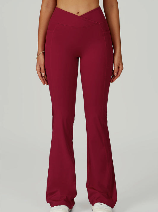 FlowLift Cross-Waist Flare Pants