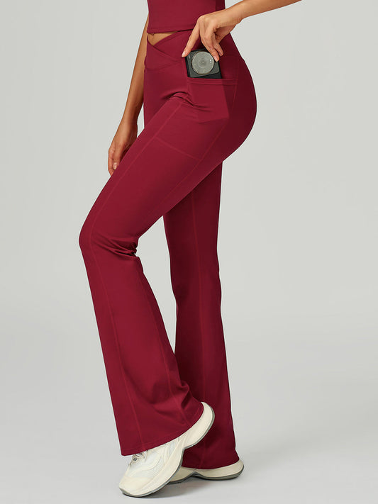 FlowLift Cross-Waist Flare Pants