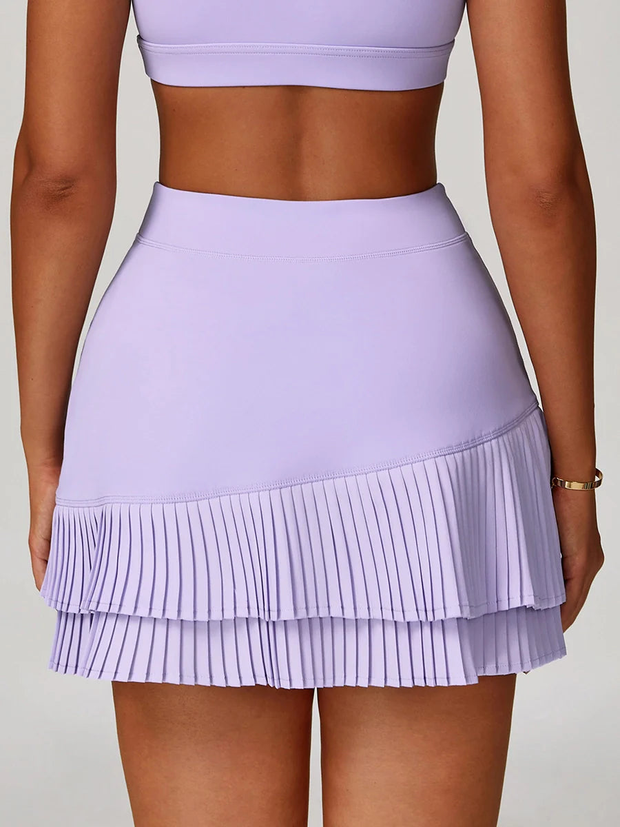 Power Petals High-Waist Pleated Skirt
