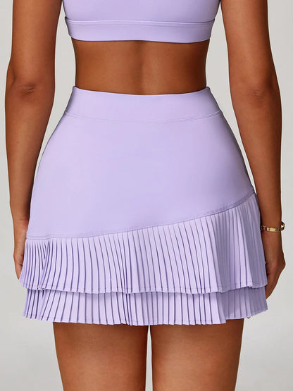 Power Petals High-Waist Pleated Skirt
