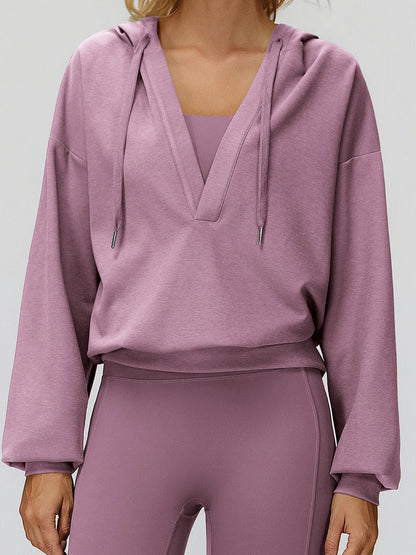 Oversized V-Neck Hoodie