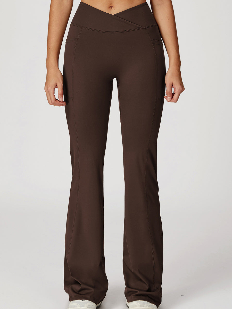 FlowLift Cross-Waist Flare Pants