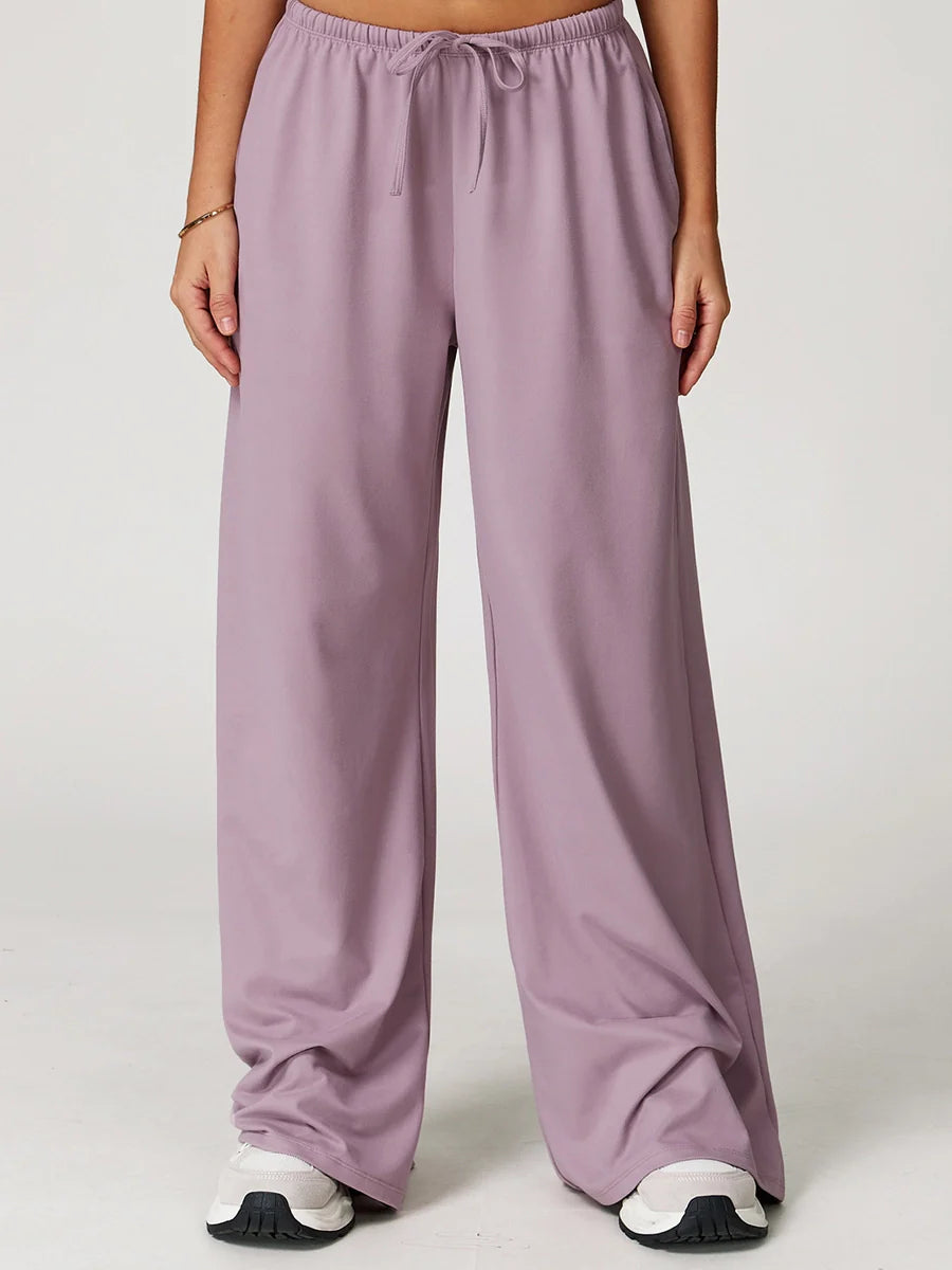 Pastel Soft Wide-Leg Lounge Pants