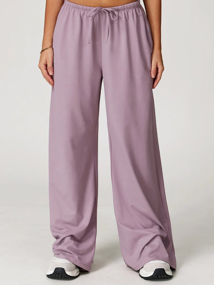 Pastel Soft Wide-Leg Lounge Pants