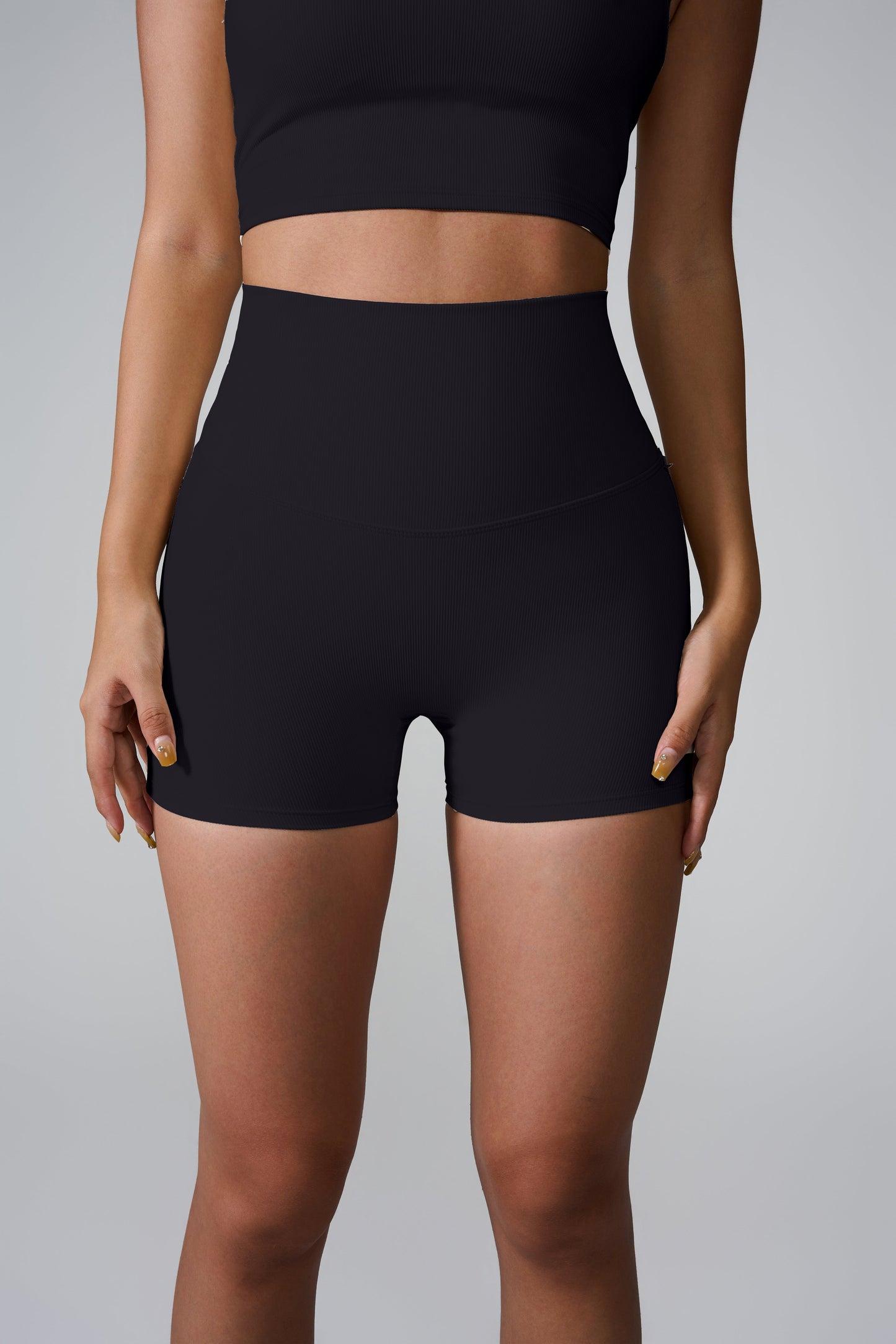 Cross-Back High-Waist Shorts