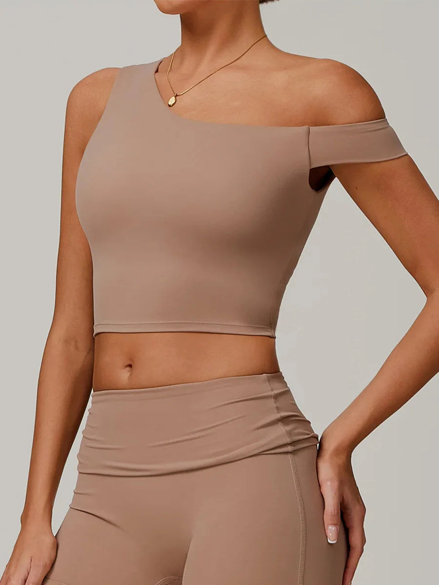 Eco-Recycled Asymmetrical Shoulder Athletic Tank