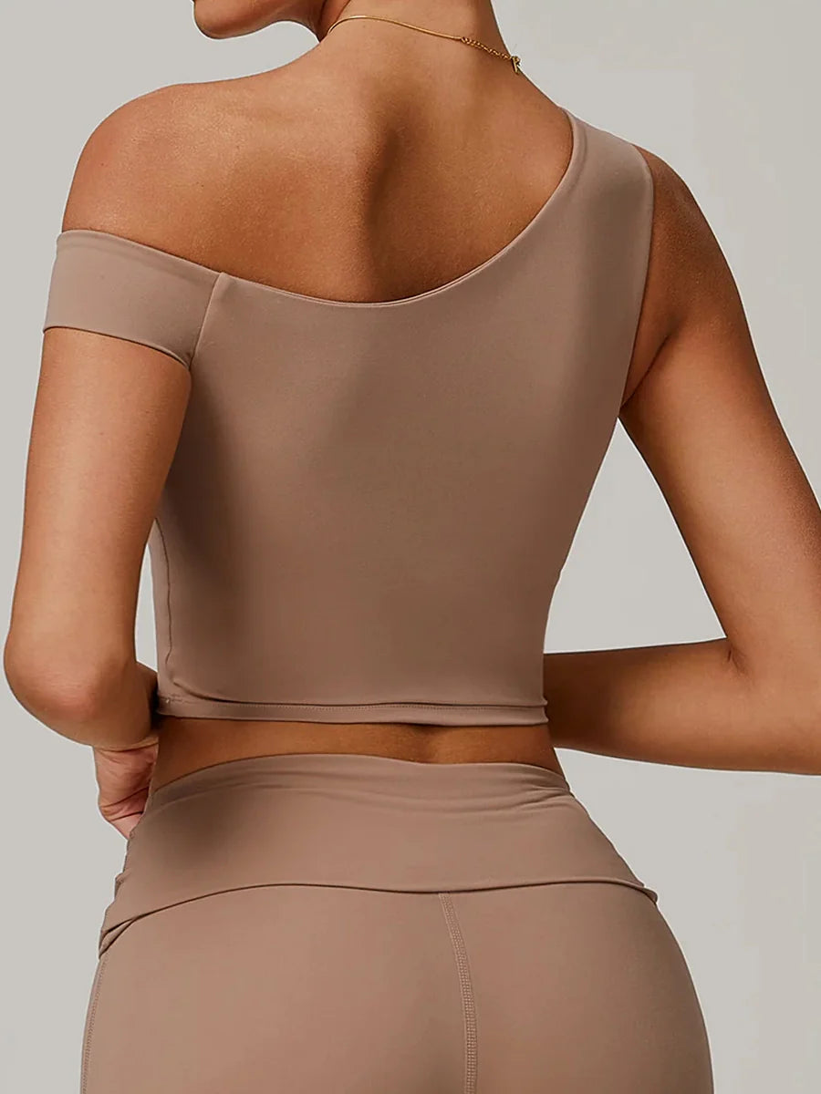 Eco-Recycled Asymmetrical Shoulder Athletic Tank