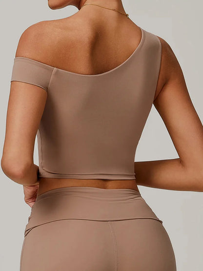 Eco-Recycled Asymmetrical Shoulder Athletic Tank