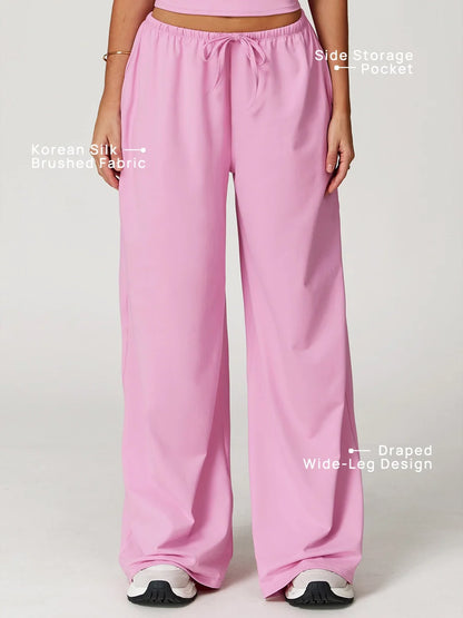 Pastel Soft Wide-Leg Lounge Pants