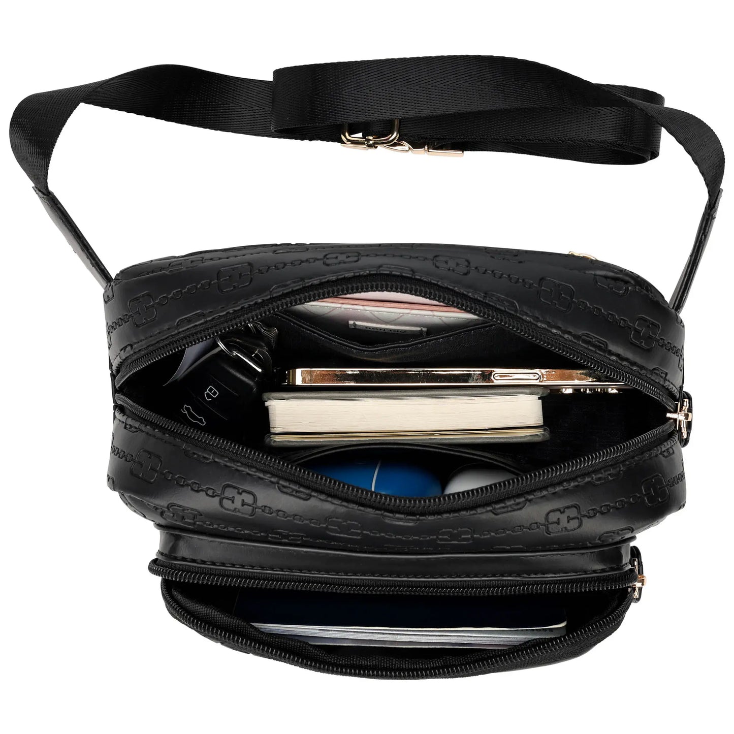 Eleganza Vegan Leather Crossbody Bag-1
