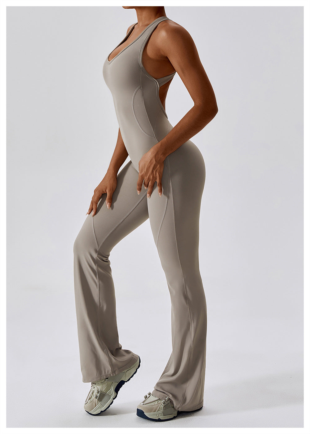 Sleeveless Flared Jumpsuit