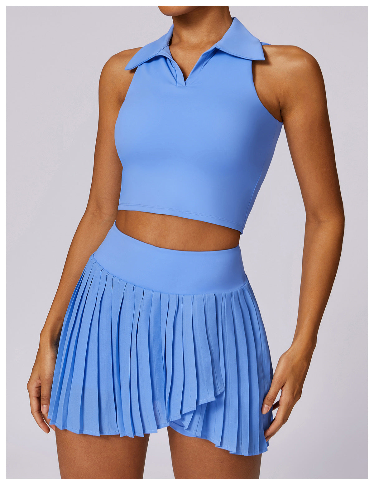 Sleeveless Cropped Polo