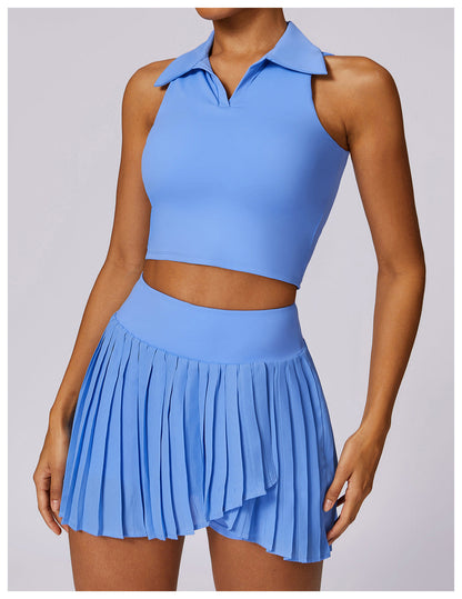 Sleeveless Cropped Polo