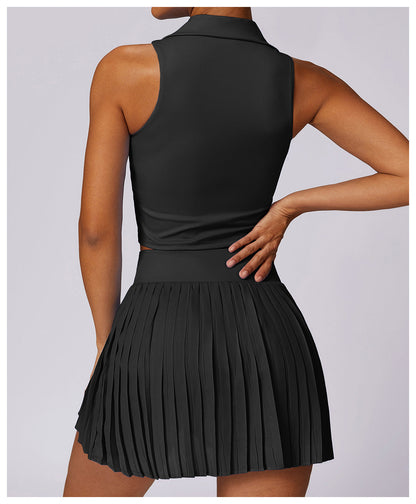 Sleeveless Cropped Polo