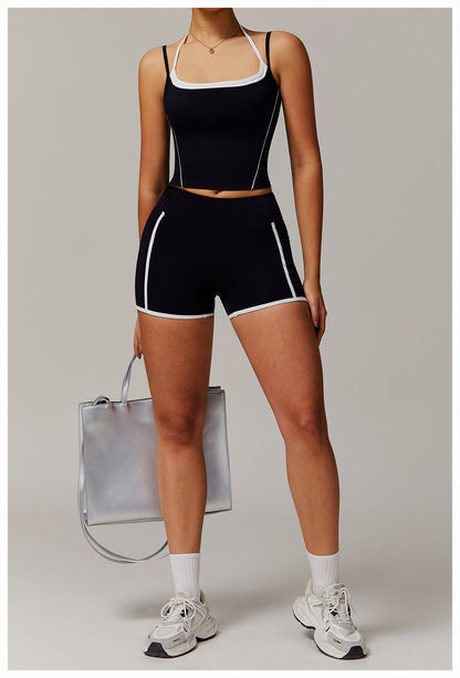 Halter Layered Backless Yoga Tank