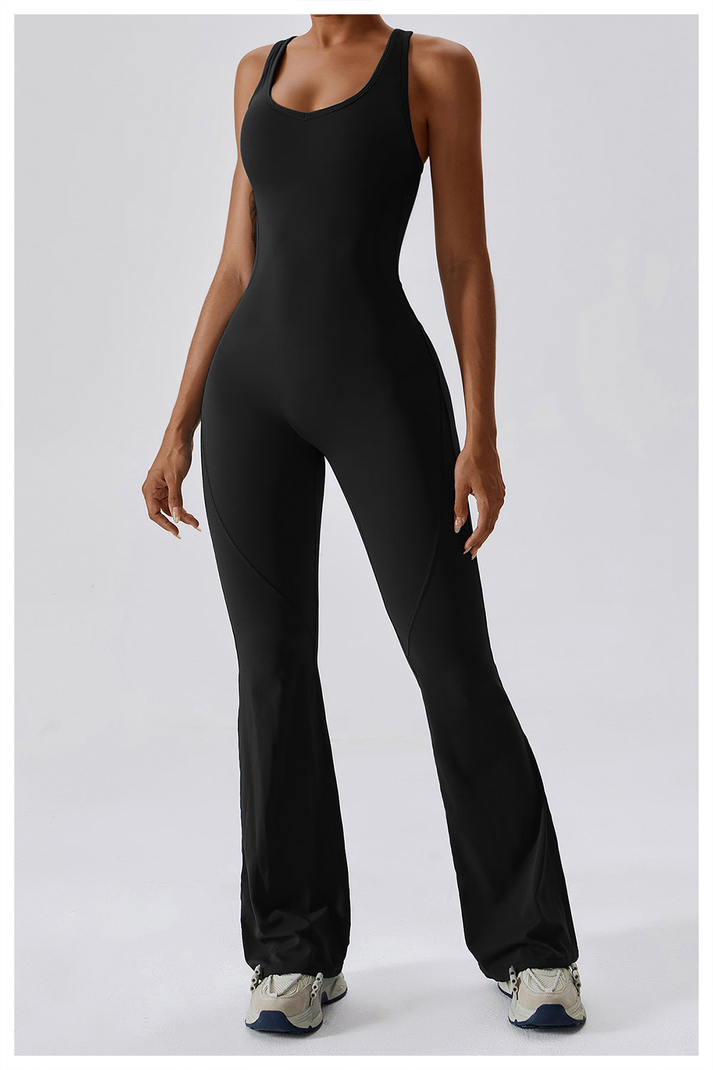 Sleeveless Flared Jumpsuit